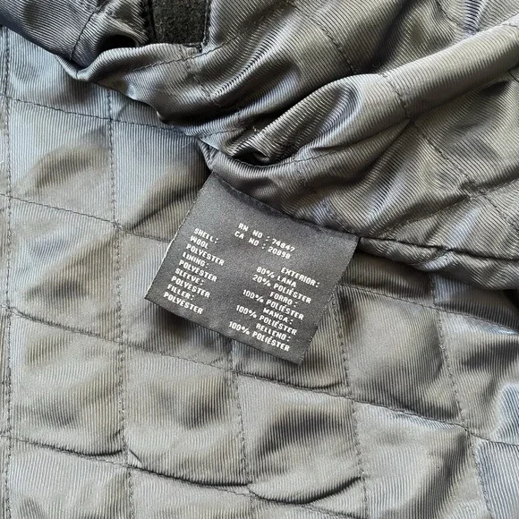 Dockers Men's Jacket Black Wool Blend, Zip up Front Sz.XL - Picture 7 of 13